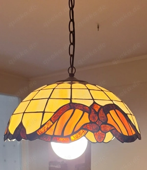 Vintage Deckenlampe im Tiffany-Style mit einer E27-Fassung 42 cm Bild 3