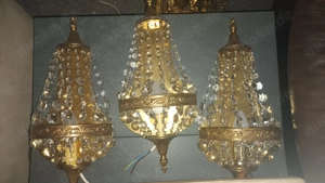 3 wunderschöne Messing Wandlampen