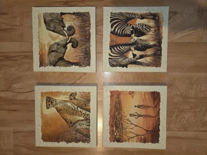 Afrikanische Wandbilder   Deko-Bilder im Safari-Stil   Set oder einzeln