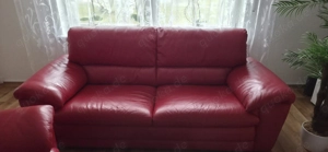 Ledersitzgarnitur rot