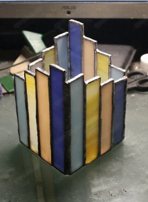 Sehr schönes buntes Windlicht (Tiffany) sorgfältige Handarbeit