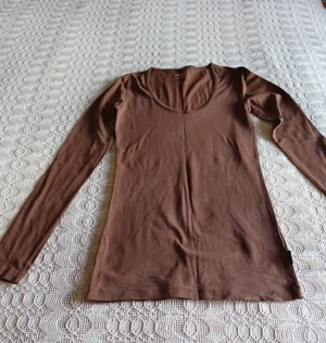 Damen - Shirt, Langarmshirt, Gr. S bzw. ca. Gr. 36, braun, Only