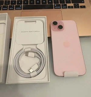 Apple iPhone 15 pink, 128 GB mit neuem Bildschirm und Akku: 100%