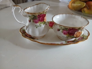 Royal Albert "Old Country Roses" Milch & Zucker Set - WIE NEU