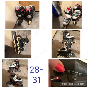 verkaufe 7 inliner 28-37 u einmal heeelys in 33 