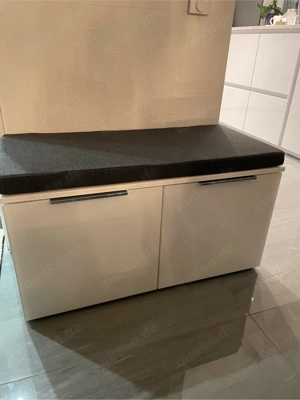 Schuhbank mit Sitzauflage