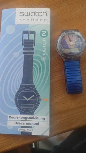 historische "swatch the beep" bleu