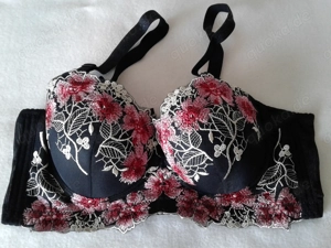 Fashion BH Farbe schwarz floral bestickt 85 B