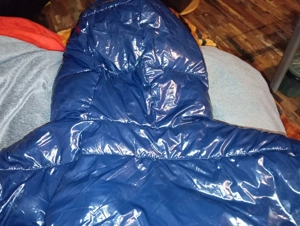 Damenjacke blau metallic Gr 44