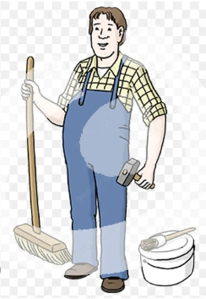 Hausmeister "steht" bereit.....  ...... ...... 