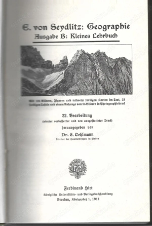 Kleines Lehrbuch der Geographie, Breslau 1911  