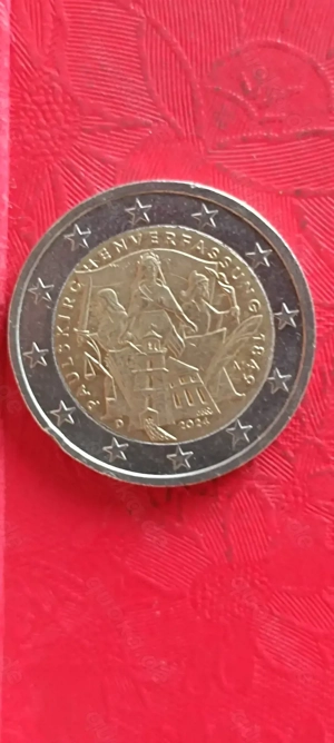 2 Euro 2024 Pauluskirchen Verfassung Deutschland 