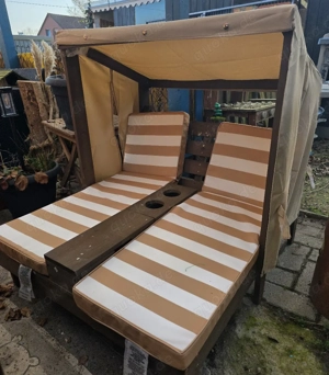 doppel Sonnenliege mit Auflage 