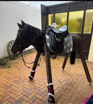 Holzpferd mit Zubehőr 