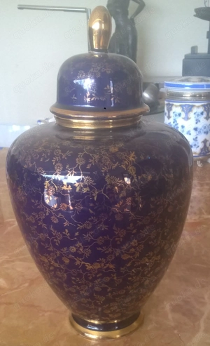 Echt Colbalt blaue Vase von Schwägerl Vohenstrauss Bavaria