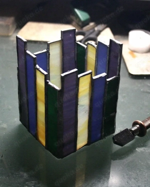 Super schönes buntes Windlicht (Tiffany) sorgfältige Handarbeit