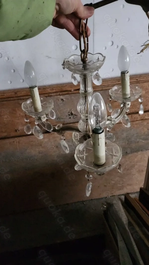 Kronleuchter 3-flammig Kristallglas klar