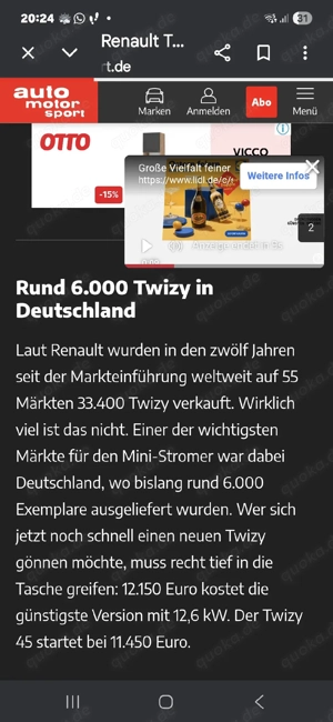 Elektroflitzer Renault Twizy 45 Bild 5
