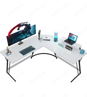 Moderner Gaming- Homeoffice-Ecktisch   stylisch & platzsparend