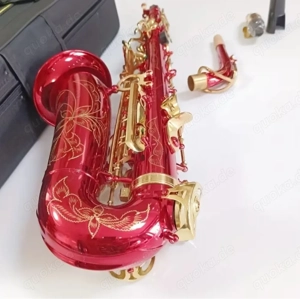 Vigorea Alt saxophon in rot mit Koffer 