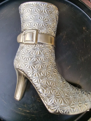 deko Stiefel silber
