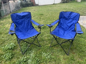 2 St Campingstühle Faltstuhl klappbar mit Getränkehalter Klappstuhl in Tasche mit Tragegurt