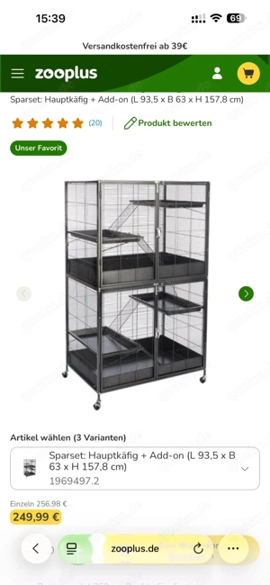 Rattenkäfig mit 3 Ratten mädels 