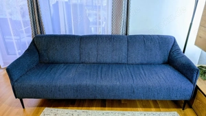 Hochwertiges Segmüller Sofa "Sally" + Hocker jeansblau