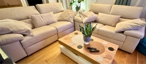 Natuzzi Echtleder Sofa Set 2 2 Sitzer   Maße: elektrisches Sofa 220 cm x 100 cm - Sofa ohne Elektrik