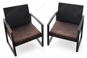    Modernes Balkonmöbel Set   2 Stühle mit Kissen   Top Zustand