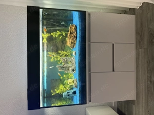 Aquarium mit Unterschrank und Innenausstattung 