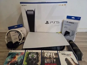 sony Playstation 5 Konsole PS5 disk laufwerk mit videospiel und original Zubehör set mit verpakung 