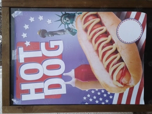 Hot Dog Werbeplaket Preistafel Kundenstopper Reklame Imbiss