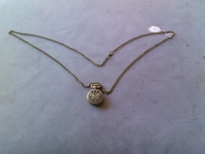 THU-4.26 Halskette mit Uhr, Blume, Umhänge Uhr, Taschenuhr, Kette mit Uhr, Damen Uhr, Pocket Watch  