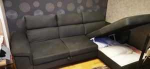 Couch mit Schlaffunktion und Bettkasten 