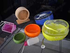  Käfig für Hamster, Wachteln oder Kaninchen (mit Zubehör) Bild 4