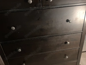 HEMNES Kommode mit 6 Schubladen, grau lasiert, 108x131 cm