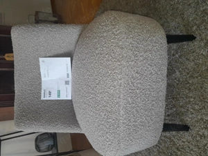 Sessel Boucle-Stoff hellgrau - beige 