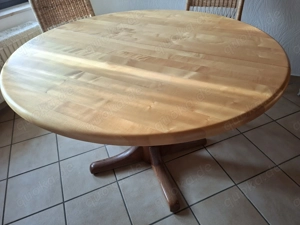 Esstisch  Tisch  Küchentisch  Massivholztisch rund, ausziehbar