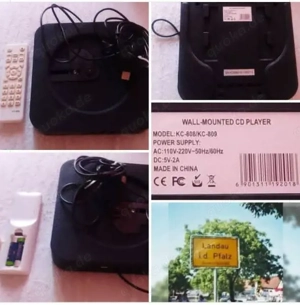 Wand CD-Player KC-808 KC-809 mit Fernbedienung, Als Ersatzteil defekt