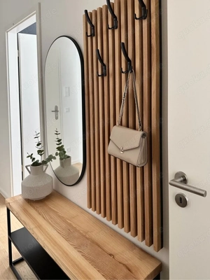 Moderne Schuhbank   Sitzbank + Garderobenpaneel - Maßanfertigung Bild 3