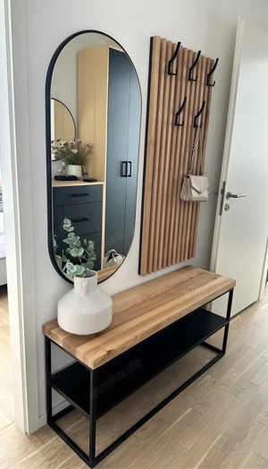 Moderne Schuhbank   Sitzbank + Garderobenpaneel - Maßanfertigung