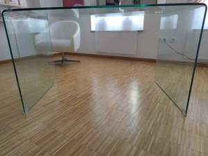 Schreibtisch oder Esstisch, komplett Glas