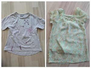 T-Shirts Mädchen Gr.104  & 110: Frozen 2 (Die Eiskönigin, Elsa, Anna), Blumen