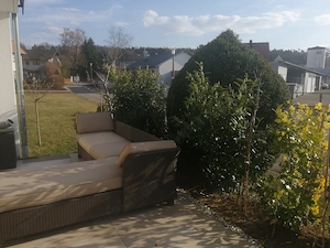 Gartenmöbel Sofa Lounge set sitzgruppe Poly Rattan mit Sitzpolster und Kissen