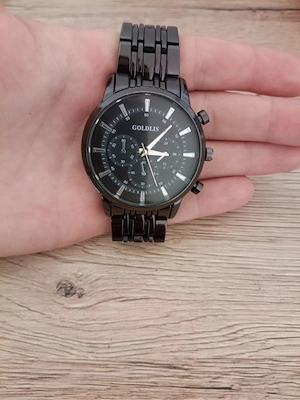 Neue Armbanduhr schwarz   ungetragen Bild 2