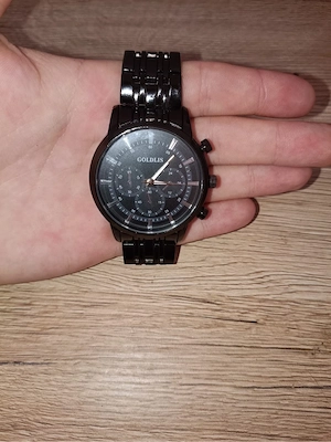 Neue Armbanduhr schwarz   ungetragen Bild 4