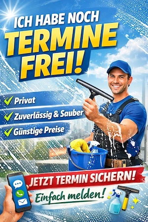    Fensterreinigung  Fensterputzer   Termine frei!   