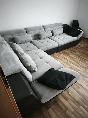 Großes graues 4-teiliges Ecksofa - L Form - Couch - Eckcouch- ( kostenlose Lieferung in Halle ) 