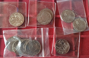 viele Gedenkmünzen 2,- + 5,- + 10,- + 20,-